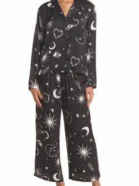 BP. SATIN PJ BLACK MYSTICAL WORLD